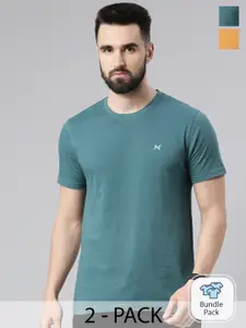 Force NXT Pack of 2 Short Sleeves Super Combed Cotton T-shirt