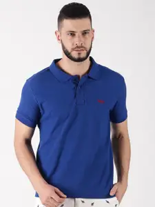 Force NXT Men Solid Super Combed Cotton Polo T-shirt
