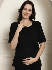 Secret Wish Ribbed Maternity or Nursing Top