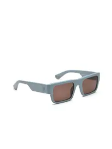 Police Men Rectangle Sunglasses with UV Protected Lens-SPLL12K54M81SG