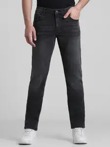 Jack & Jones Men Grey Slim Fit Low-Rise Light Fade Stretchable Jeans