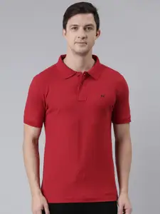 Force NXT Men Solid Super Combed Cotton Polo T-shirt