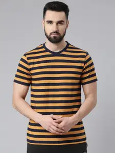 Force NXT Men Striped Pack of 1 Super Combed Cotton T-Shirt