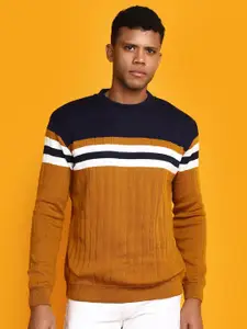 V-Mart Striped Cotton Pullover Sweater