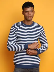 V-Mart Striped Cotton Pullover