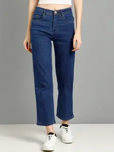 Nifty Women Blue Boyfriend Fit Mid rise Clean Look Denim Stretchable Jeans
