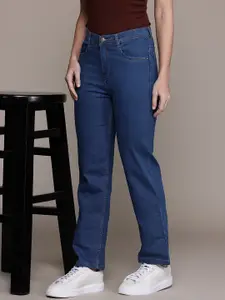 Nifty Women Blue Boyfriend Fit Mid rise Clean Look Denim Stretchable Jeans