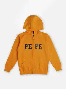 Pepe Jeans Boys Printed Hooded Pure Cotton Lightweight Sweaters
