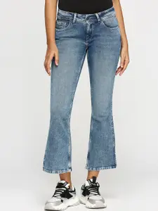 Pepe Jeans Women Bootcut Mid Rise Heavy Fade Stretchable Jeans