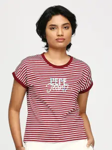 Pepe Jeans Striped Extended Sleeves Pure Cotton T-shirt
