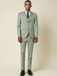 Allen Solly Slim-Fit Single-Breasted Blazer and Waistcoat With Trousers Party Suit