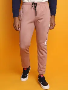 V-Mart Men Printed Fleece Mid-Rise Track Pants