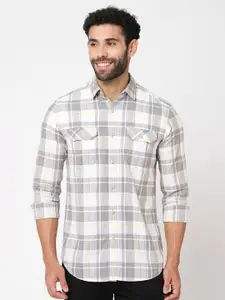 Blue Buddha Tartan Checked Cotton Casual Shirt