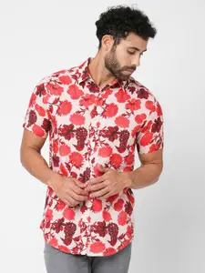 Blue Buddha Floral Printed Spread Collar Casual Shirt