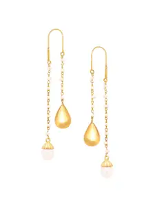 Unniyarcha Gold Plated 92.5 Sterling Silver Beaded Drop Earrings