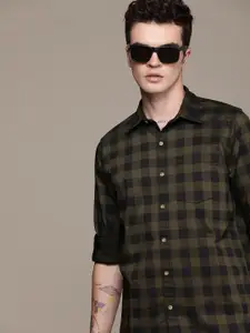 WROGN Slim Fit Checked Casual Shirt