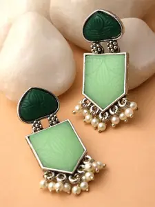 KARATCART Silver-Plated Drop Earrings