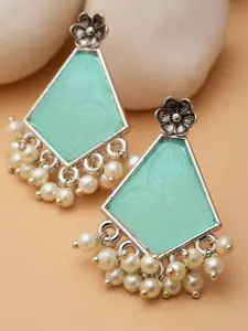 KARATCART Silver-Plated Drop Earrings