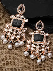KARATCART Rose Gold-Plated Drop Earrings