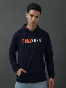 ADRO Typography Printed Hooded Pure Cotton Sweatshirt