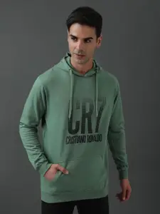 ADRO Typography Printed Hooded Pure Cotton Sweatshirt