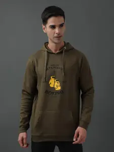 ADRO Graphic Printed Hooded Long Sleeves Cotton Pullover Sweatshirt