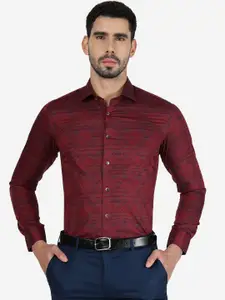 WYRE Ethnic Motifs Printed Slim Fit Spread Collar Cotton Formal Shirt