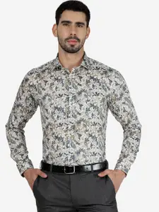 WYRE Slim Fit Floral Printed Pure Cotton Formal Shirt