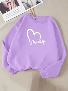 Kotty Graphic Printed Fleece Sweatshirt