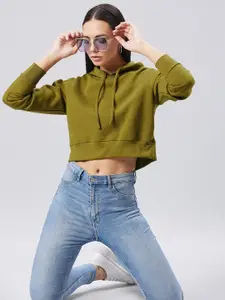 BAESD Crop Hooded Pullover Sweatshirt