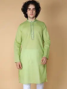 MAAHI FABS Mandarin Collar Straight Kurta