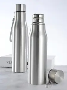 ATROCK Silver-Toned 2 Pieces Stainless Steel Water Bottle 1 L Each