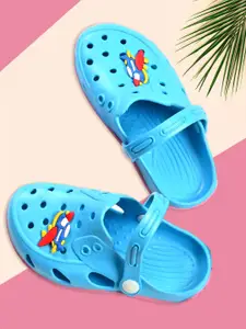 Yellow Bee Boys Rocket Applique Rubber Clogs