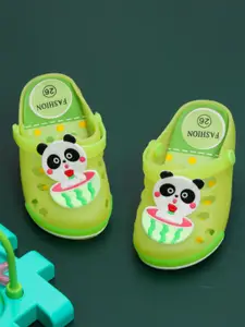 Yellow Bee Boys Panda In Watermelon Design LED Clogs