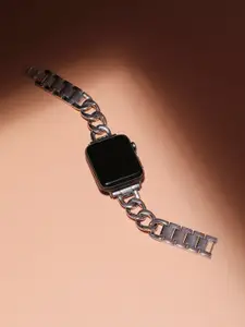 HAUTE SAUCE by  Campus Sutra Women Stainless Steel Chainlink Watch Strap