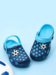 Yellow Bee Boys Football Design Clogs