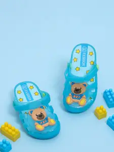 Yellow Bee Boys Teddy Patch LED Clogs