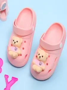 Yellow Bee Boys Teddy Bear Applique Rubber Clogs