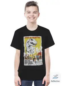 Gini and Jony Boys Dinosaur Printed Cotton T-shirt