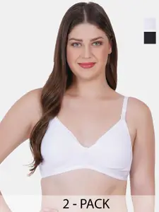 Reveira Pack Of 2 Non-Wired Maternity Bra With Dry Fit Medium Coverage All Day Comfort