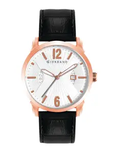 GIORDANO Men Dial & Leather Straps Analogue Watch 1568-04