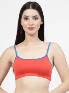 DressBerry Orange Full Coverage Non-Wired Non Padded Beginners Bra With All Day Comfort