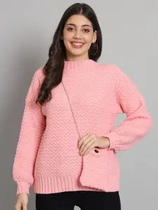 Chemistry Cable Knit Turtle Neck Woollen Sweater