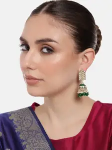 Estele Gold-Plated Dome Shaped Jhumkas Earrings