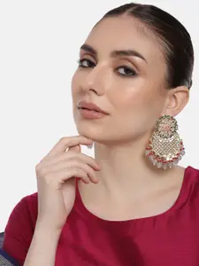 Estele Gold-Plated Circular Kundan Chandbalis