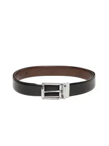 Louis Philippe Men Black & Brown Solid Reversible Belt
