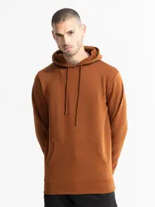Snitch Brown Hooded Cotton Sweatshirt
