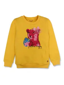 Gini and Jony Girls Graphic Printed Sweatshirt