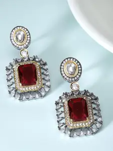 KARATCART Silver Plated Drop Earrings