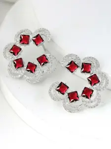 KARATCART Silver Plated Studs Earrings